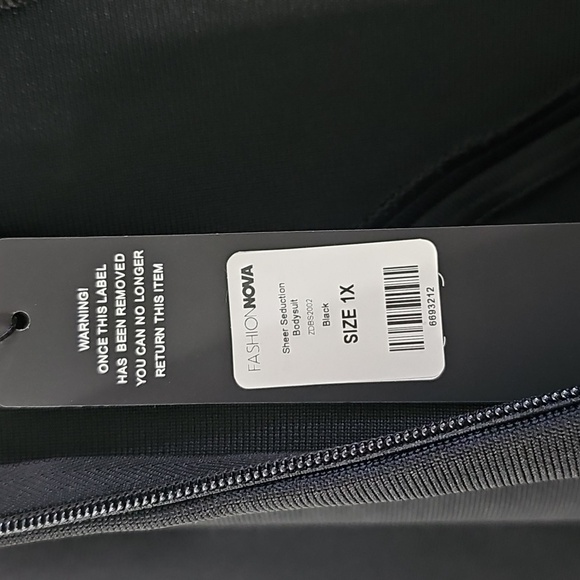 **😪 FINAL SALE ** Fashionova Black Sheer Seduction Bodysuit - Picture 12 of 12